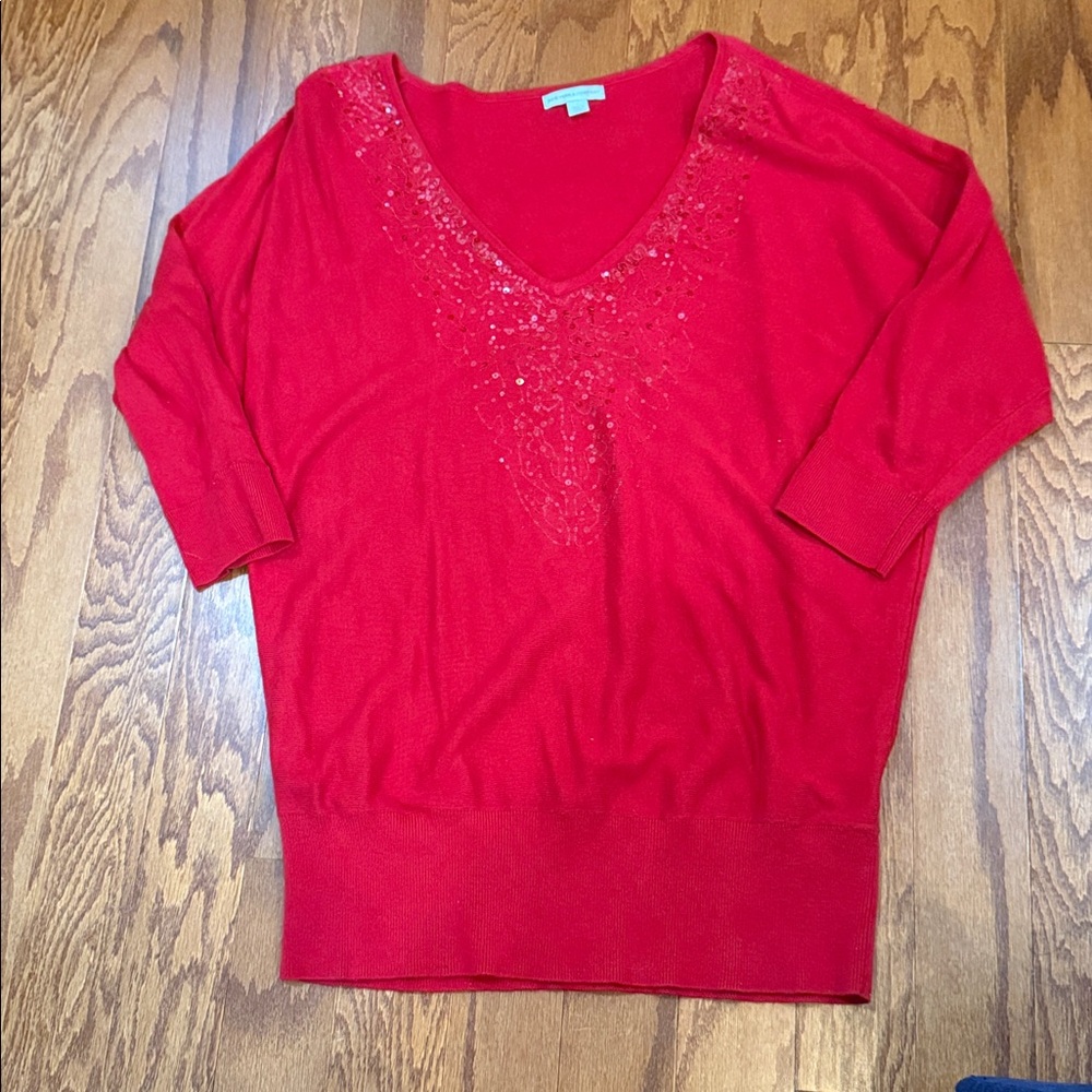 New York & Company Sparkling V Neck Tunic Sweater
Christmas Sweater